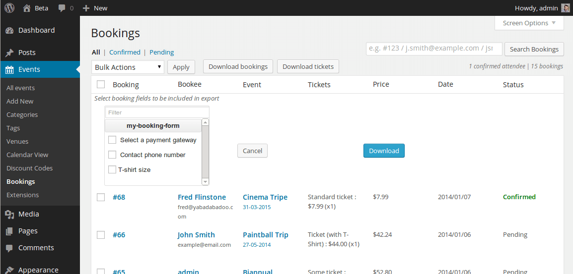 booking-export-screenshot