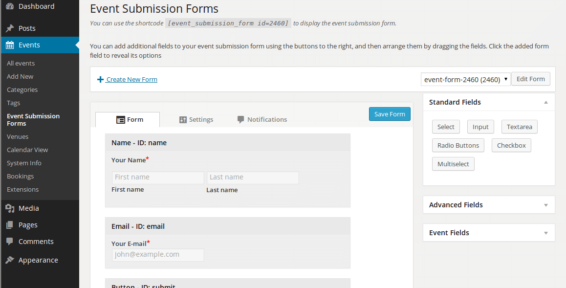 creating-your-submission-form-event-organiser-docs